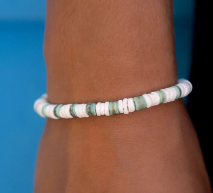 Pineapple Island Bracelet - Green/White