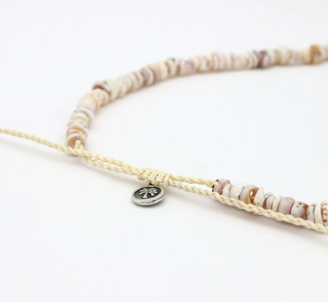 Pineapple Island Beaded Necklace - White