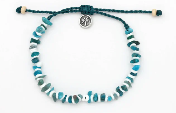 Pineapple Island Beaded Anklet - Dark Blue