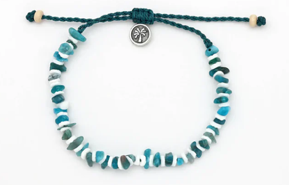 Pineapple Island Beaded Anklet - Dark Blue
