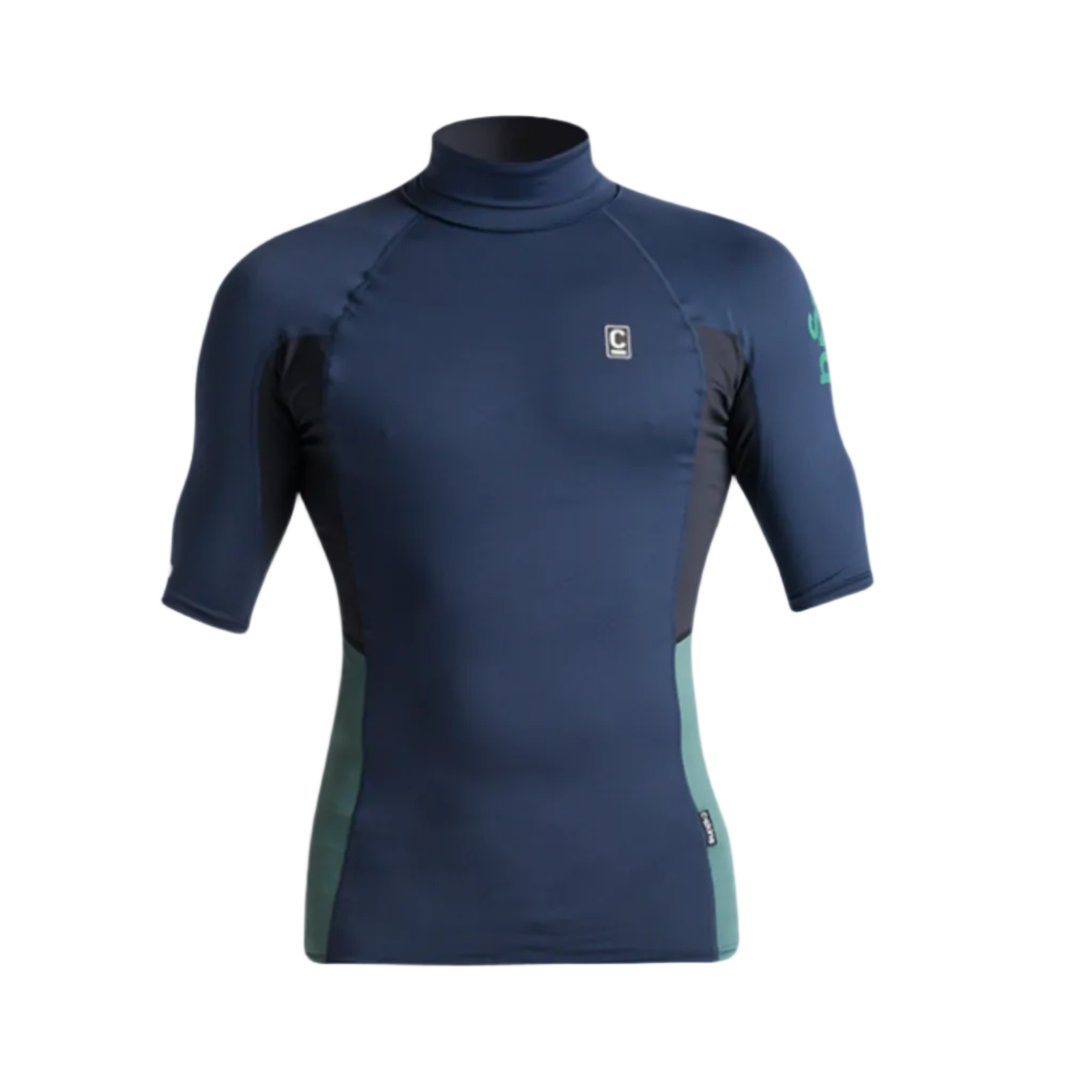 C Skins NuWave Rash X Mens Rash Vest - Blue Stone/Black/Dark Sage