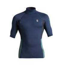 C Skins NuWave Rash X Mens Rash Vest - Blue Stone/Black/Dark Sage