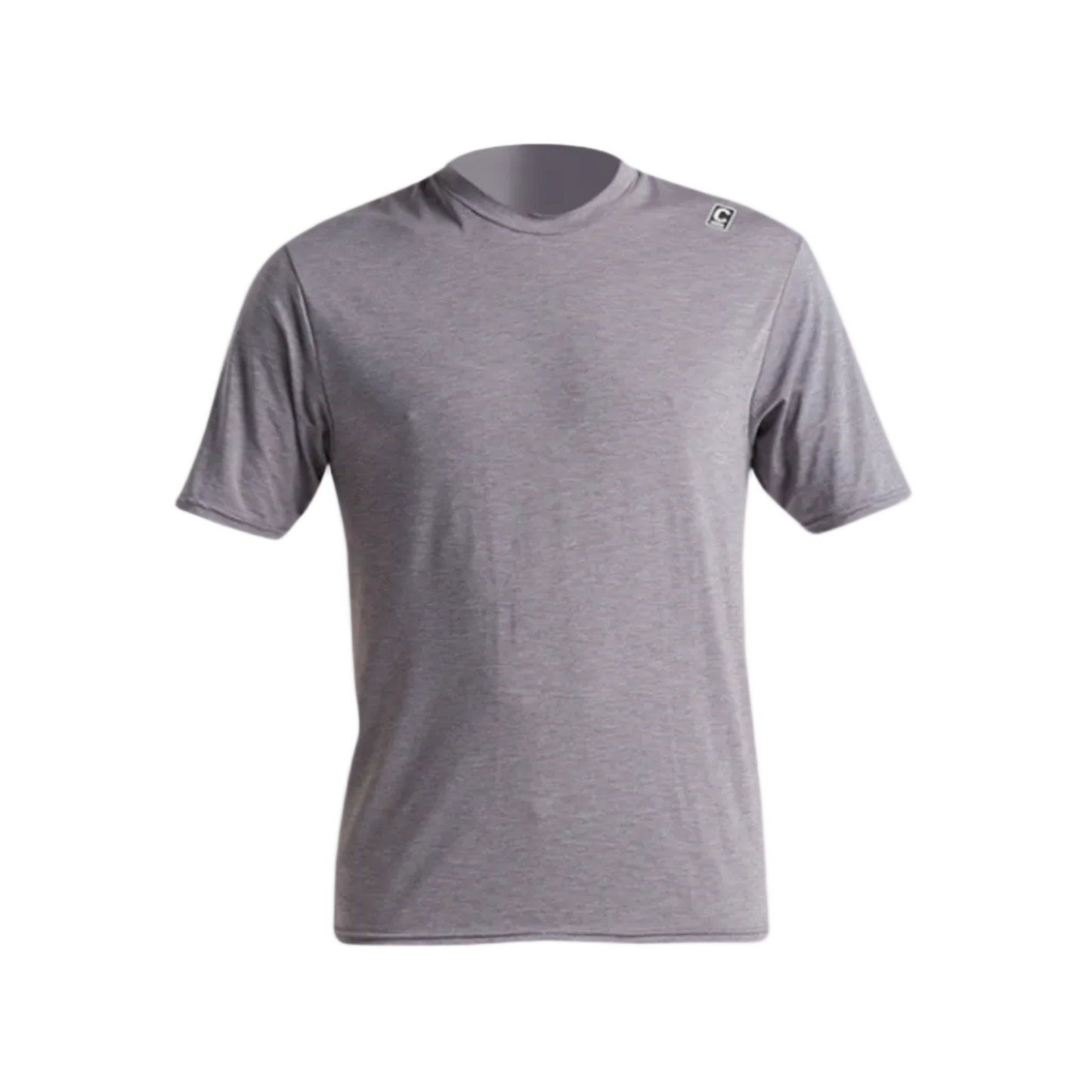 C Skins NuWave UV Mens Short Sleeve Surf Tee - Deep Grey Heather