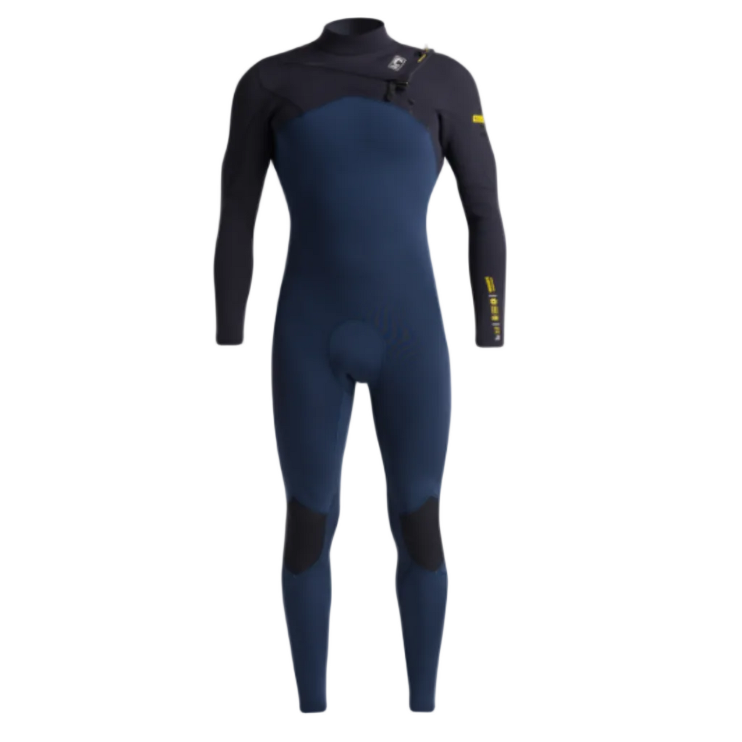 C Skins NuWave Session 3/2mm Mens GBS Chest Zip Summer Wetsuit - Bluestone/Black X/Saffron