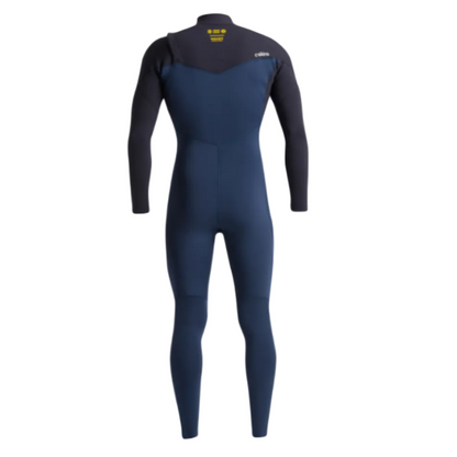 C-Skins NuWave Session 3/2mm Men's GBS Chest Zip Summer Wetsuit 2025 - Bluestone/Black X/Saffron