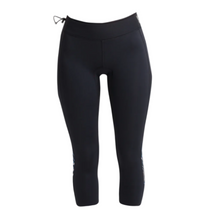 C Skins Solace 1/5mm 3/4 Womens Flatlock Wetsuit Leggings - Raven Black/Tropical C