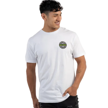 Sexwax Tee Word Fade Green Mens Tee - White
