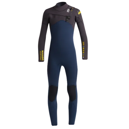 C Skins NuWave Session 4/3mm Junior Chest Zip Wetsuit - Bluestone/Meteor X/ Saffron
