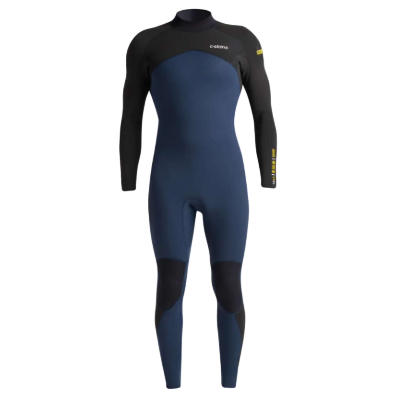 C Skins NuWave Legend 4/3mm Mens GBS Back Zip Wetsuit - Bluestone/Black/Saffron