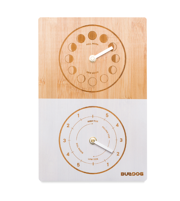 Bulldog Tide Clock Double Dial - Moon Tide