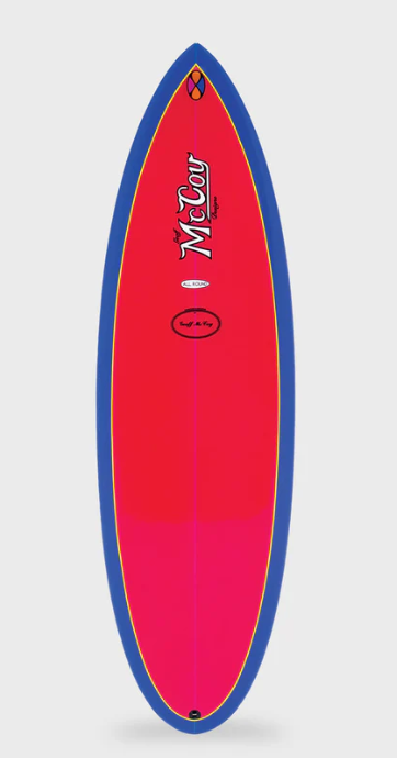 McCoy All Round Nugget Future XF Surfboard - Sunset Polish/Pink/Blue