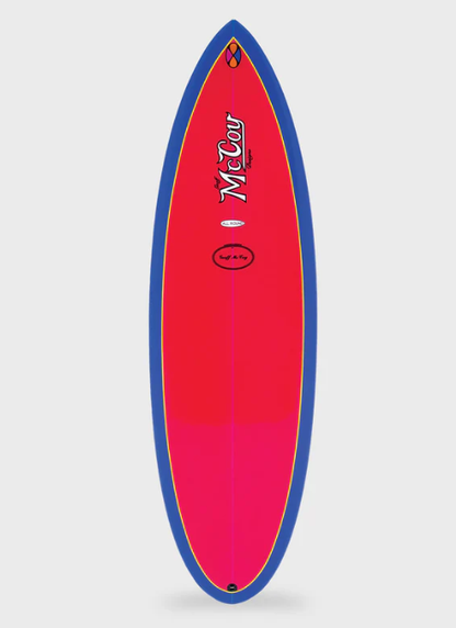 McCoy All Round Nugget Surfboard FCSII XF - Sunset Polish/Pink/Blue