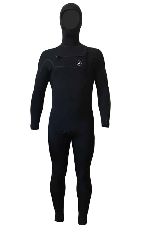Zion YETI 6/5/4mm Mens Winter Hooded Wetsuit - Black