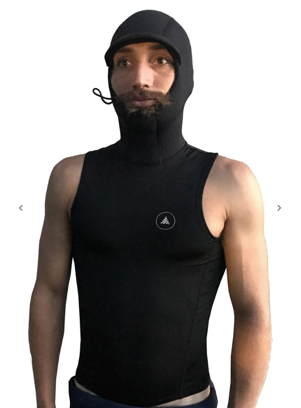 Zion Yeti 2mm Men's Hooded Wetsuit Vest - Black