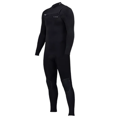 Zion Wesley 4/3mm Mens Chest Zip Summer Wetsuit  - Black