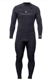 Zion Yeti 3/2.5mm Mens Chest Zip Summer Wetsuit - Black