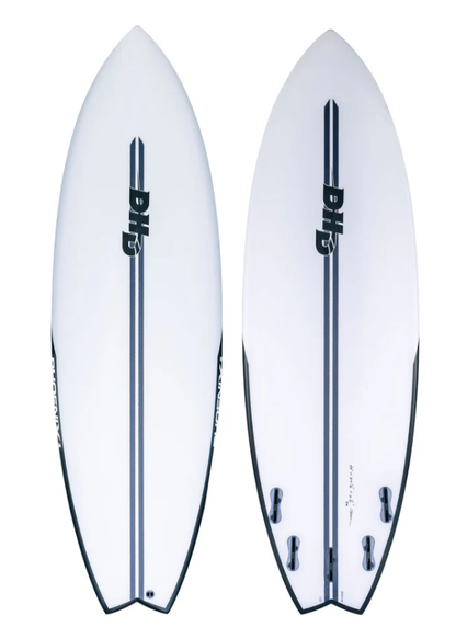 DHD Phoenix EPS Swallow Tail Surfboard - White