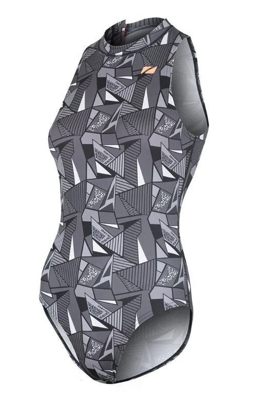 Zone 3 'OWS Renew' Womens High Neck Costume - Black/Grey