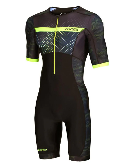 Zone 3 Revolution Mens Short Sleeve Trisuit -Black/Green
