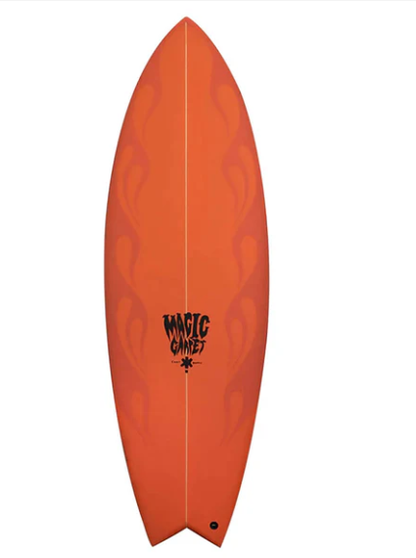Magic Carpet Dark Water Dagger PU Surfboard - Burnt Orange/Flame