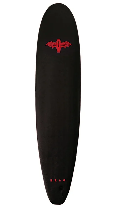 Drag Coffin FCS Thruster 7FT Softboard - Black/Red