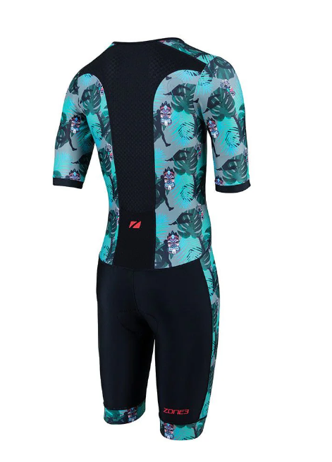 ZONE3 Activate+ Momentum II Men's Short Sleeve Trisuit - Black/Khaki