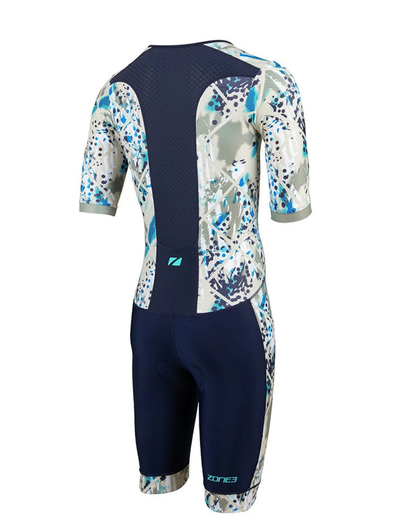 ZONE 3 Activate+ Revolution II Men's Short Sleeve Trisuit - Navy/Sand