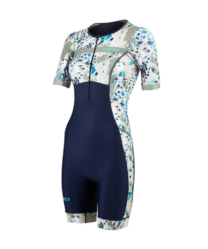 ZONE3 Activate+ Revolution II Short Sleeve Trisuit - Navy/Sand