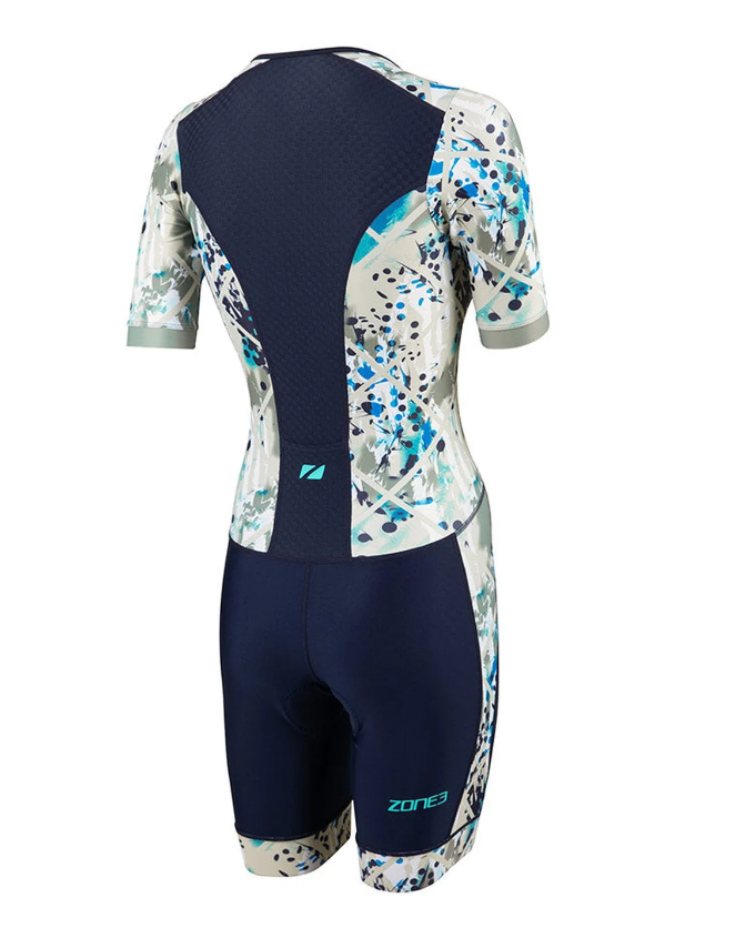 ZONE3 Activate+ Revolution II Short Sleeve Trisuit - Navy/Sand