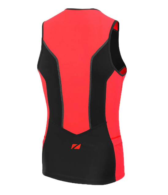 ZONE3 Aquaflo Plus Men's Tri Top - Black/Red