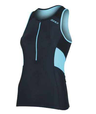 Zone 3 Activate Womens Tri Top - Black/Turquoise