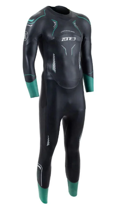Zone 3 Terraprene¬Æ  Vision Mens Swim Wetsuits - Black/Turquoise