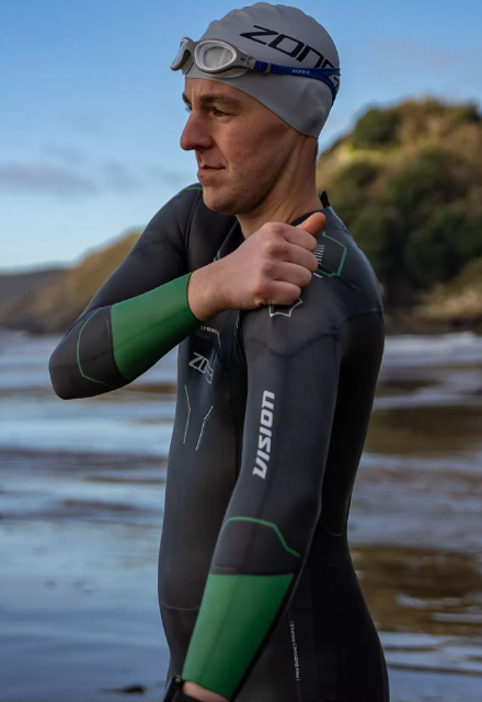 ZONE3 Terraprene·¨® Vision Men's Swim Wetsuits - Black/Turquoise