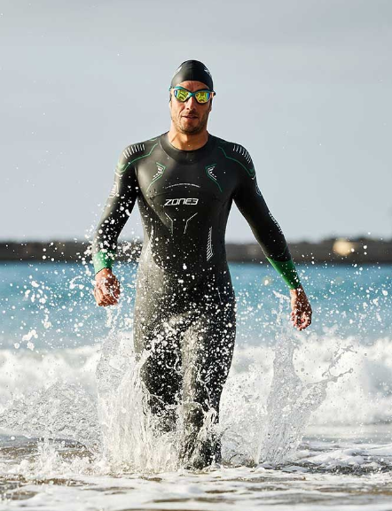 ZONE3 Terraprene·¨® Vision Men's Swim Wetsuits - Black/Turquoise