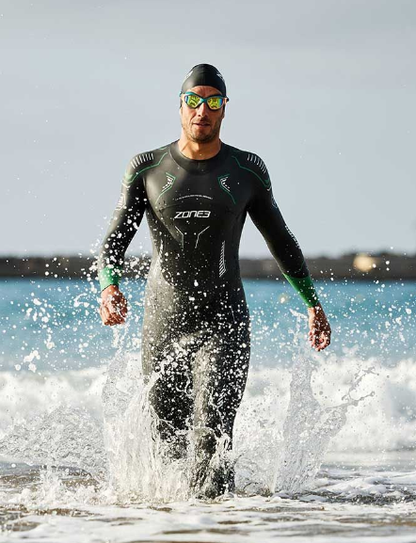 ZONE3 Terraprene·¨® Vision Men's Swim Wetsuits - Black/Turquoise