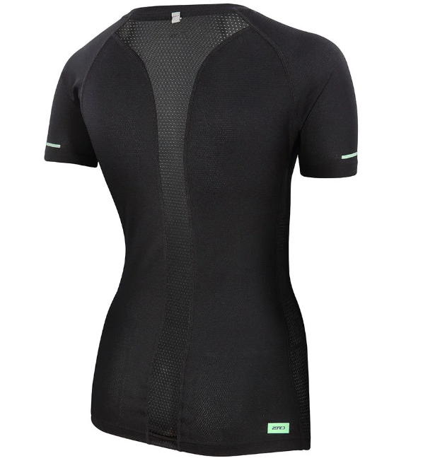 ZONE3 Activ Lite Women's T-Shirt - Black/Green