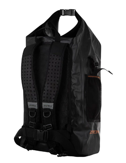 ZONE3 Open Water 30L Dry Bag Tech Backpack - Orange/Black
