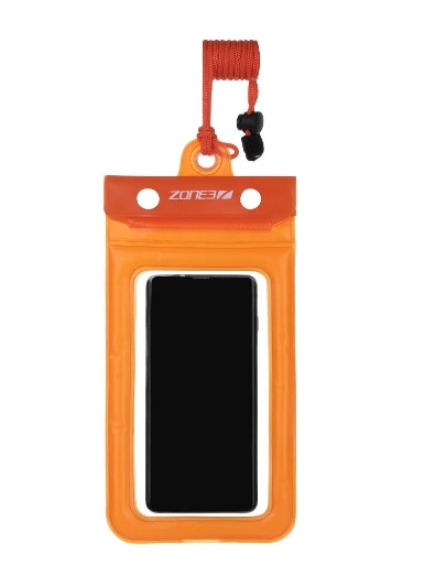 Zone 3 Waterproof Phone Pouch - Transparent/Orange
