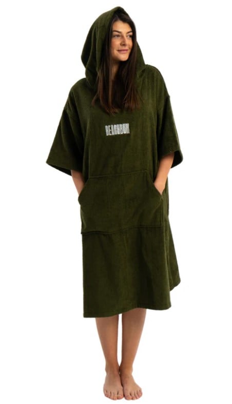 Beachbum Unisex Towel Changing Robe - Olive Green