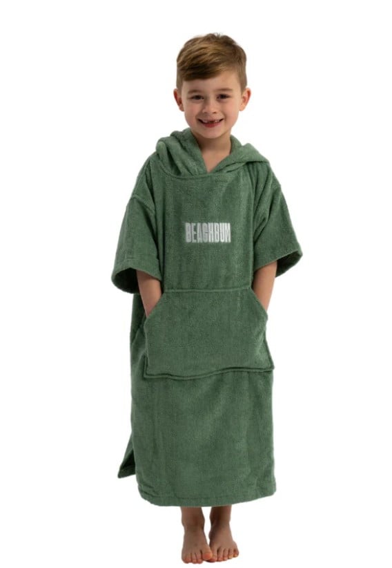 Beachbum Towel Kids Changing Robe - Mint Green