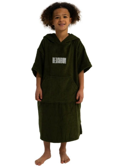 Beachbum Towel Kids Changing Robe - Olive Green