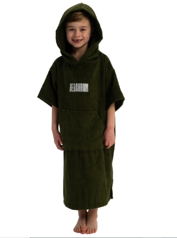 Beachbum Towel Kids Changing Robe - Olive Green