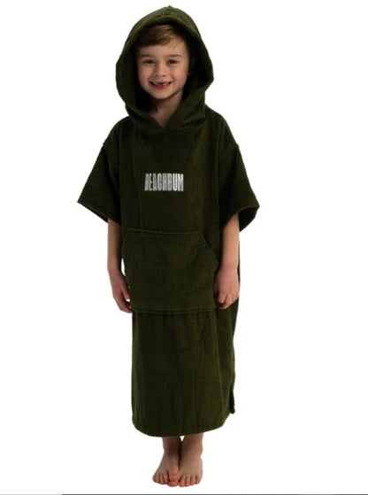 Beachbum Towel Kids Changing Robe - Olive Green