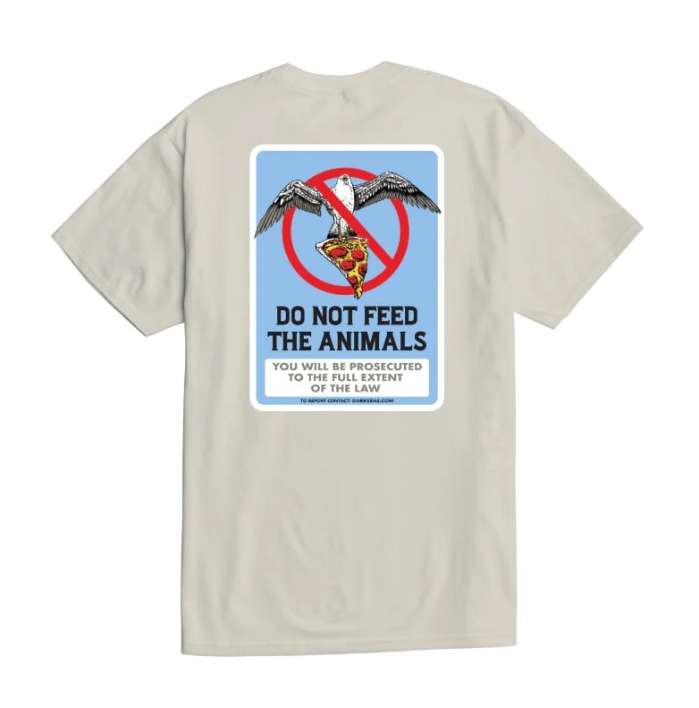 Dark Seas Don't Feed Mens Stock T-Shirt - Cream