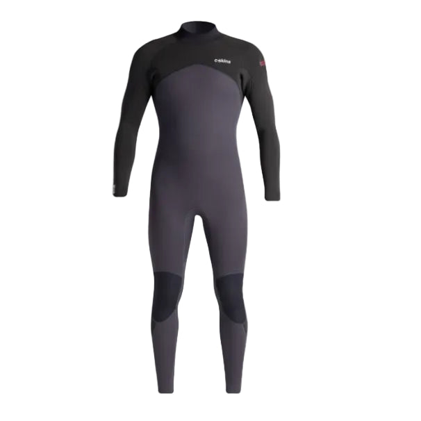 C-Skins NuWave Legend 5/4/3 Mens Back Zip Wetsuit - Anthracite / Black / Rust