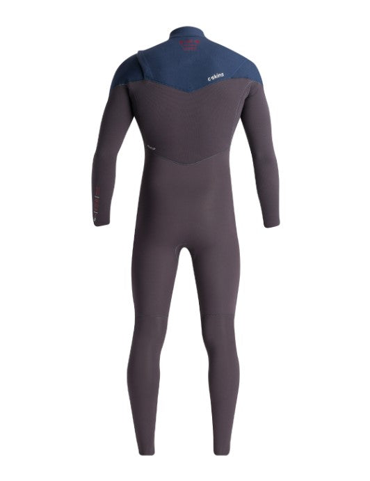 C-Skins NuWave ReWired 5/4mm Men's Chest Zip Wetsuit 2025 - Anthracite / Meteor X / Bluestone X