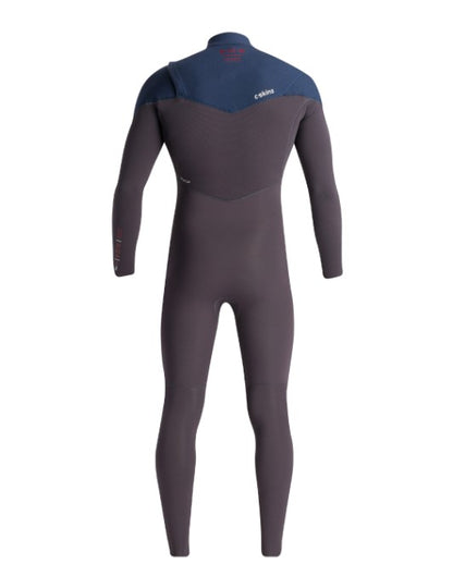 C-Skins NuWave ReWired 5/4mm Men's Chest Zip Wetsuit 2025 - Anthracite / Meteor X / Bluestone X
