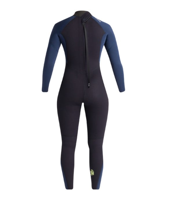 C-Skins NuWave Surflite 5/4/3mm Women's Back Zip Wetsuit 2025 - Black/ Bluestone/ Cool Green