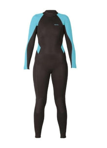 Xcel Axis Flatlock 3/2mm Womens Back Zip Wetsuit - Black/Galacier Blue