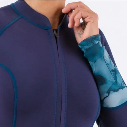 Kassia Surf Aquarelle 1.5mm Long Arm Front Zip Shorty Wetsuit 2025 - Ocean